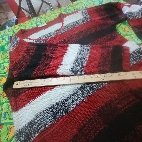 Bobbie Brooks Womens Plus Sweater Size 3X Colorblock V-Neck Pockets Multicolor - Picture 8 of 10